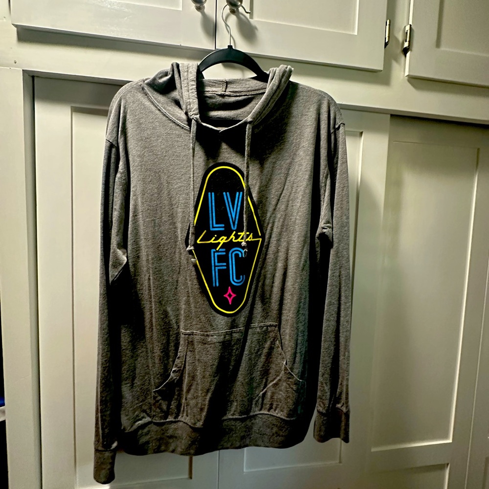 Las Vegas Lights USL Soccer Long Sleeve Pullover Hoodie Size Men's L Large LV FC